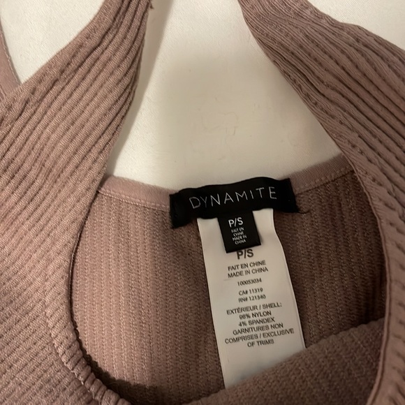 Sculpt Ribbed Knit Tank Top Dusty Rose (size s) - Picture 2 of 2